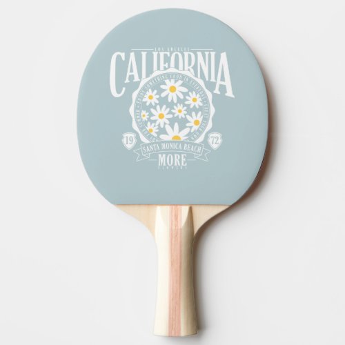 Los Angeles California Floral Graphic Ping Pong Paddle