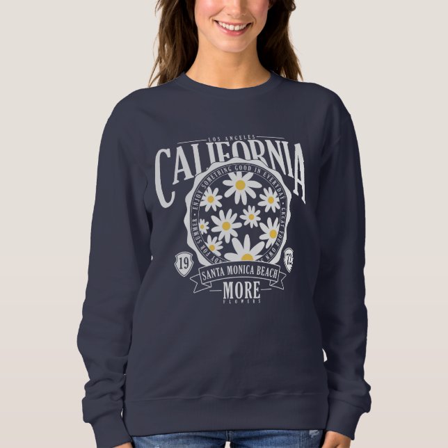 Los Angeles California Floral Graphic Sweatshirt (Front)