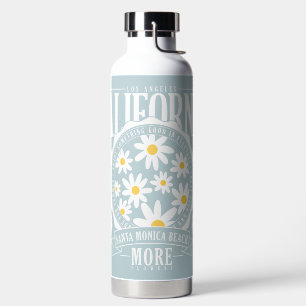 Los Angeles California Floral Graphic Water Bottle