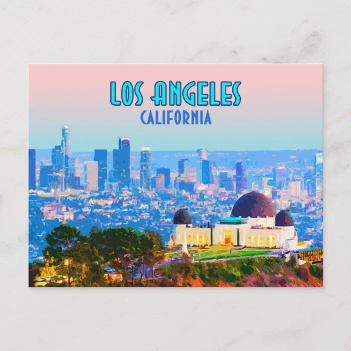 California collectors postcard Griffith Observatory Los Angeles 