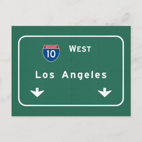 Los Angeles California Interstate Highway Freeway Postcard
