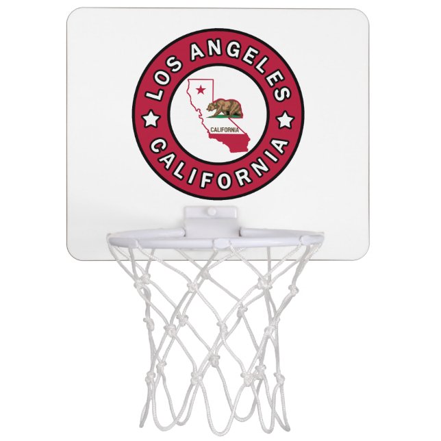 Los Angeles California Mini Basketball Hoop (Front)