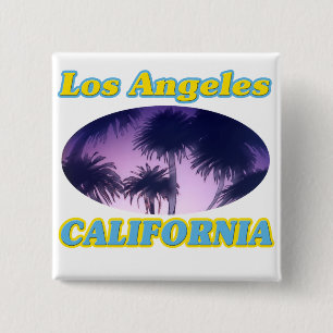 "Los Angeles California Palm Trees" Button