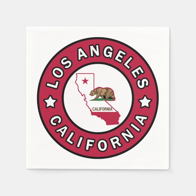 Los Angeles California Paper Napkins (Front)