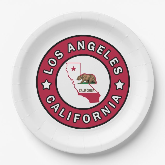 Los Angeles California Paper Plates (Front)
