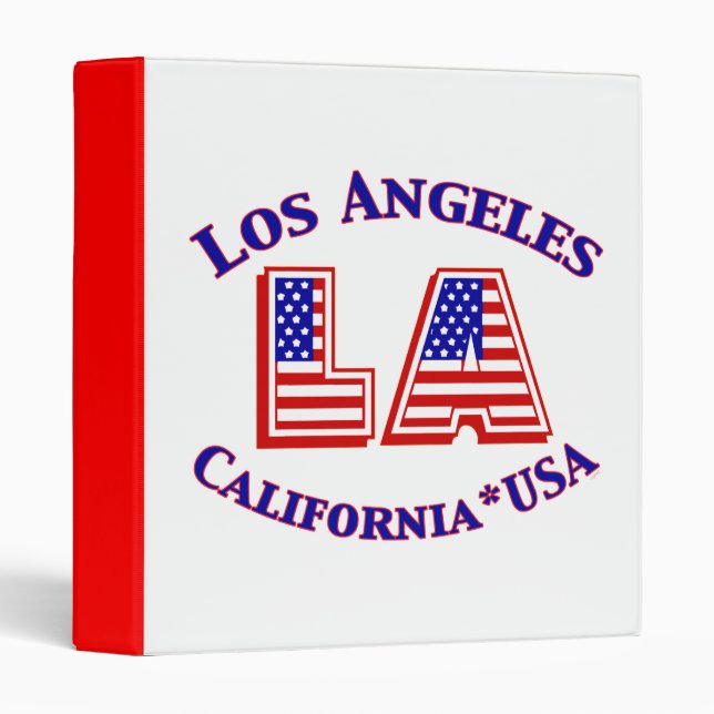 Los Angeles California Patriotic Binder (Front/Spine)