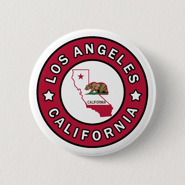 Los Angeles California Pinback Button (Front)