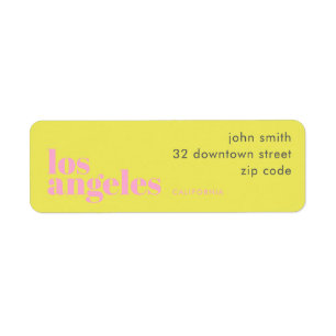 Los Angeles California resident Address Label