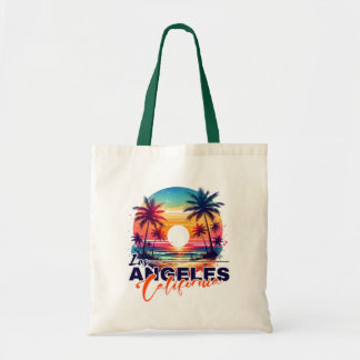 Los Angeles California Retro Sunset Beach Vibes Tote Bag