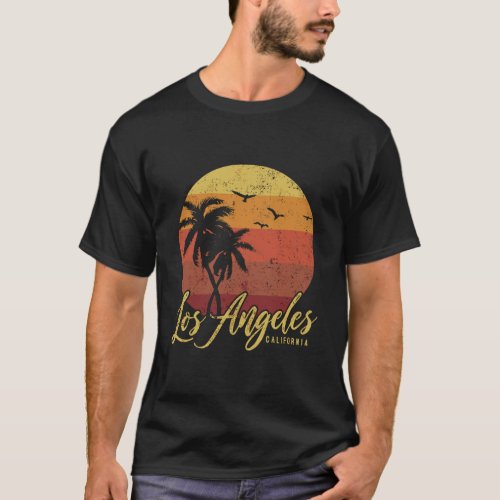 Los Angeles California Retro Vintage Gift T_Shirt