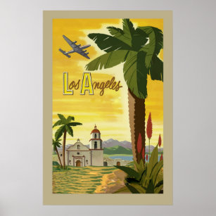 Los Angeles Poster The Hills LA  California Travel Poster – My