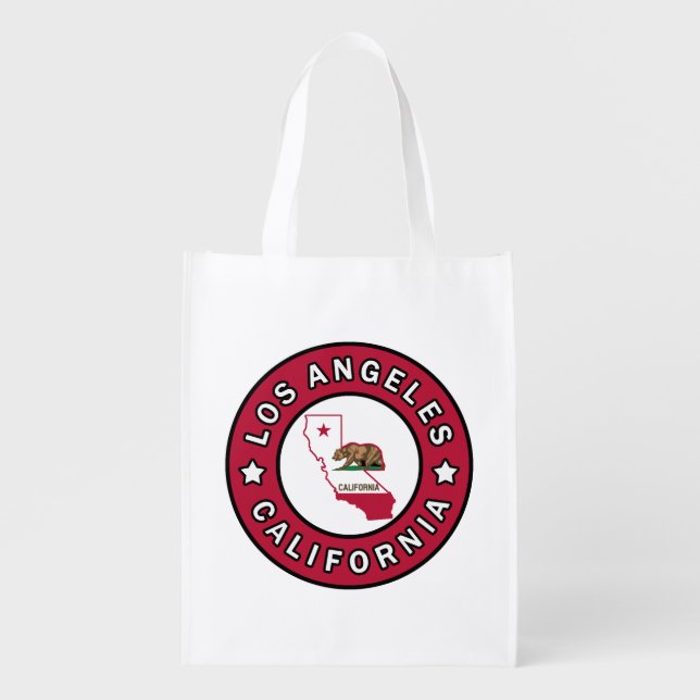 Los Angeles California Reusable Grocery Bag (Front)
