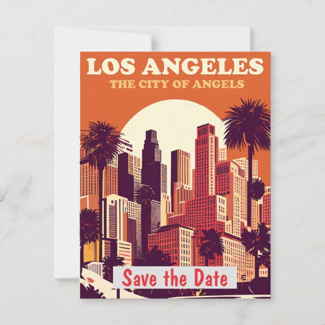 Los Angeles, California Save The Date (Front)