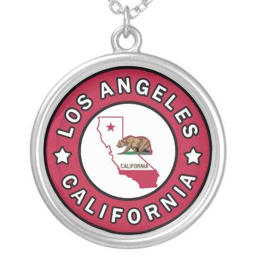 Los Angeles California Silver Plated Necklace