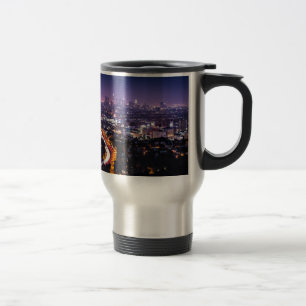 Los Angeles, California Skyline at night Travel Mug