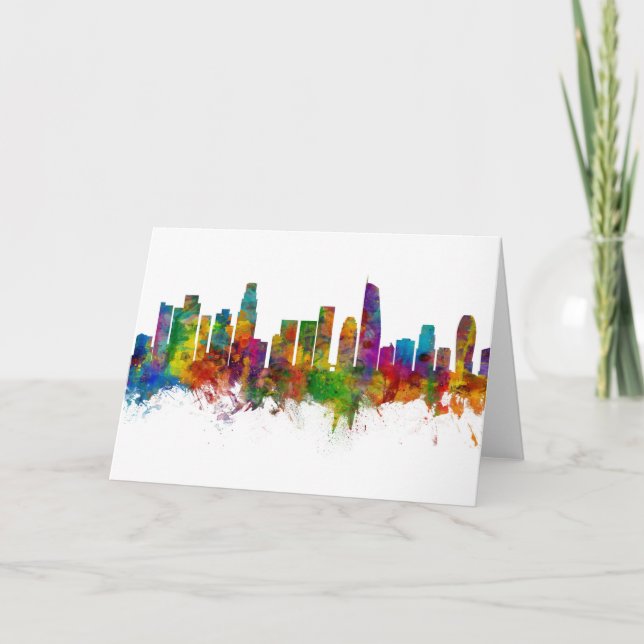 Los Angeles California Skyline Card (Front)