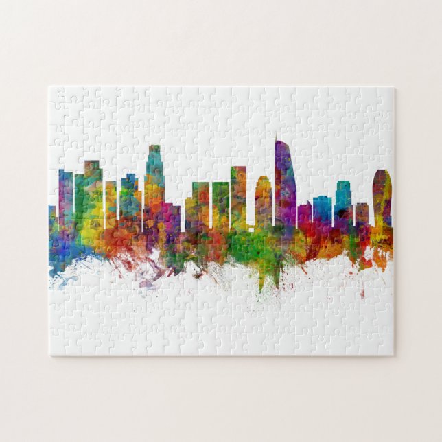 Los Angeles California Skyline Jigsaw Puzzle (Horizontal)