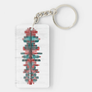 Los Angeles California Skyline Keychain