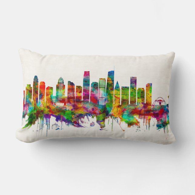 Los Angeles California Skyline Lumbar Pillow (Front)