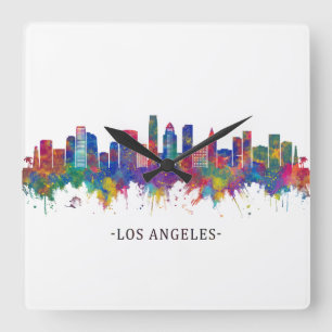 Los Angeles California Skyline Square Wall Clock