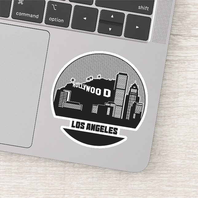 Los Angeles California Skyline Sticker (Detail)