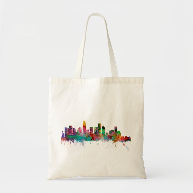 Los Angeles California Skyline Tote Bag (Front)