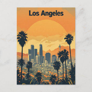 Los Angeles California Skyline Vacation Memories Postcard