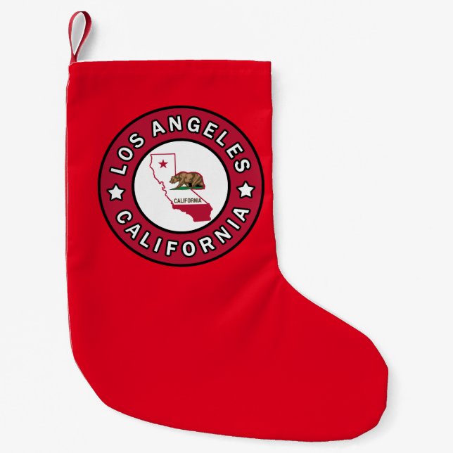 Los Angeles California Small Christmas Stocking (Front)