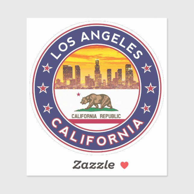Los Angeles California, Sticker (Sheet)