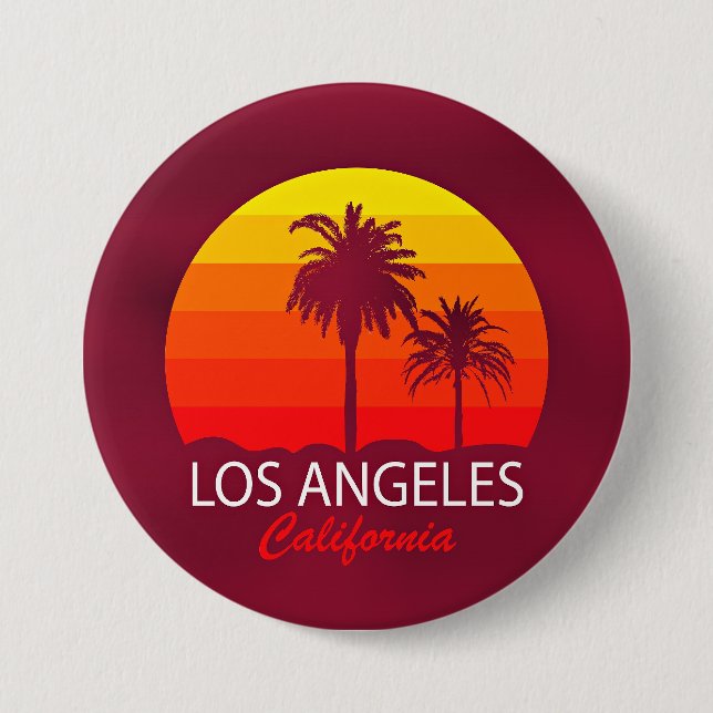 Los Angeles, California sunset Button (Front)