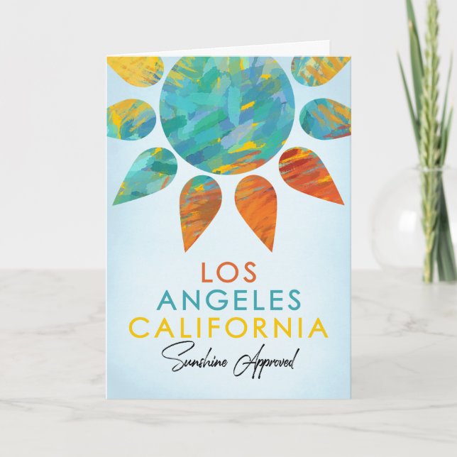 Los Angeles California Sunshine Travel Card (Front)