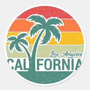 los angeles california T-Shirt Coffee Mug Classic Round Sticker
