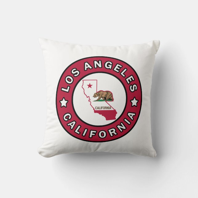 Los Angeles California Throw Pillow (Front)