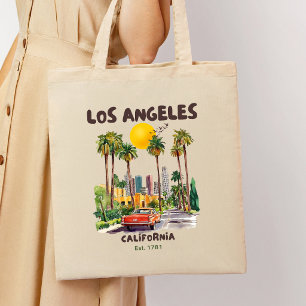Los Angeles California Tote Bag, LA Aesthetic Tote Bag