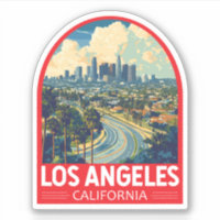 Los Angeles California Travel Art Emblem