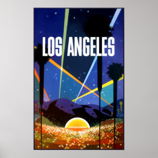 Los Angeles, California, travel poster. Poster