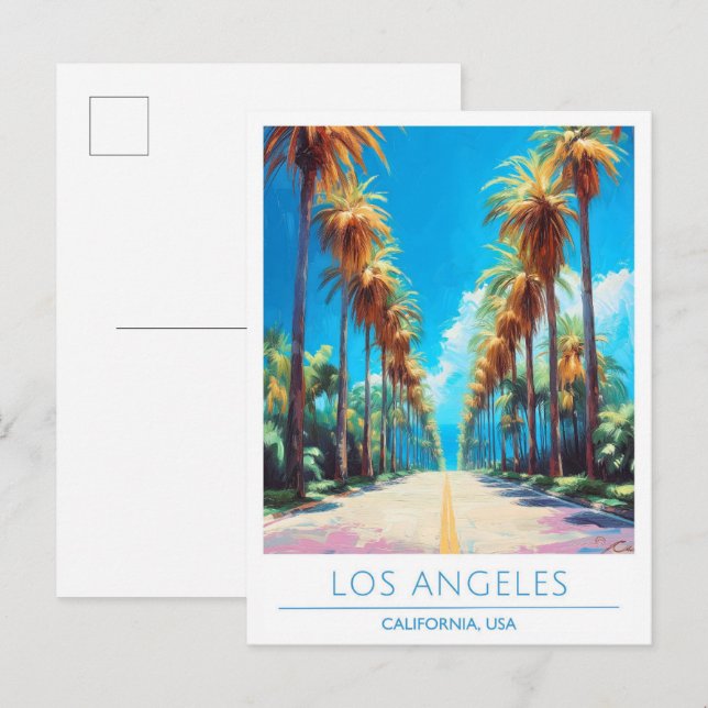 Los Angeles California USA Vintage Travel  Postcard (Front/Back)