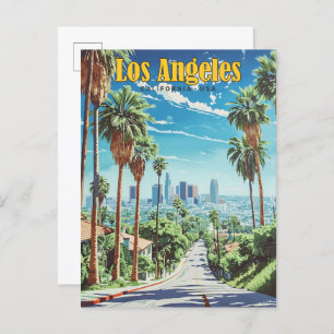 Los Angeles California USA Vintage Travel Postcard