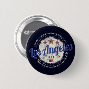 Los Angeles California USA Vintage West Coast Button