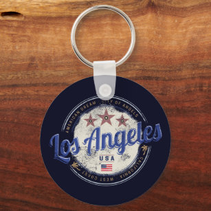 Los Angeles California USA Vintage West Coast Keychain