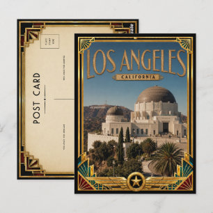Los Angeles California Vintage Art Deco Golden Age Postcard
