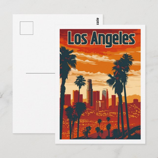 Los Angeles California Vintage Famous TravelPlace  Postcard (Front/Back)
