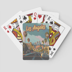 Los Angeles California Vintage Poker Cards