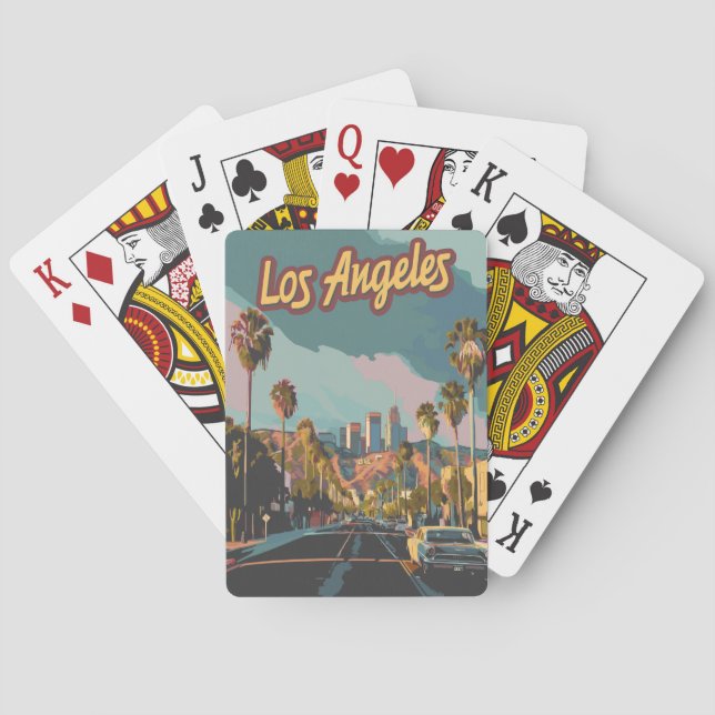Los Angeles California Vintage Poker Cards (Back)