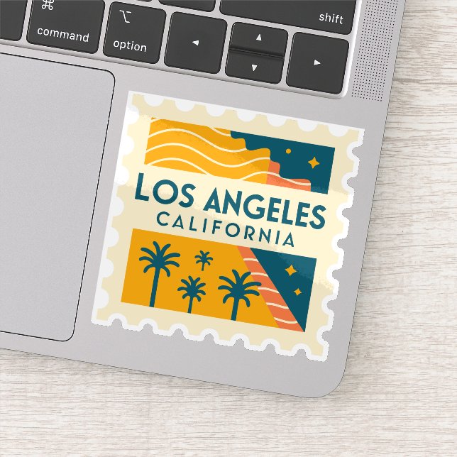 Los Angeles California Vintage Sticker (Detail)