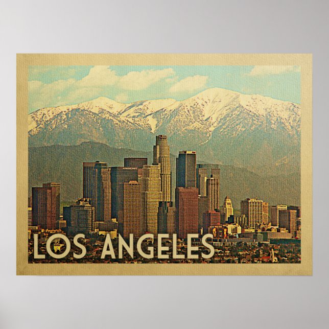 Los Angeles California Vintage Travel Poster (Front)