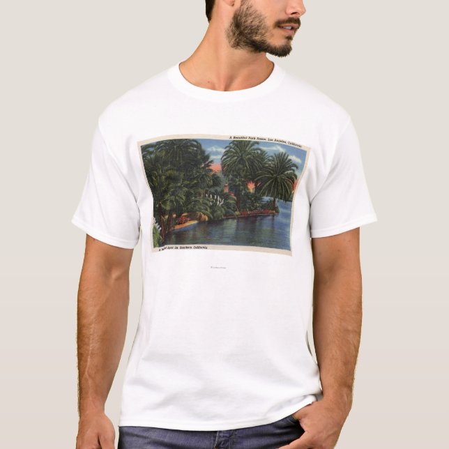 Los Angeles, CaliforniaA Beautiful Park Scene T-Shirt (Front)