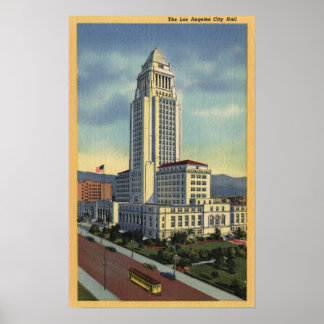 Los Angeles, CaliforniaA View of City Hall Poster