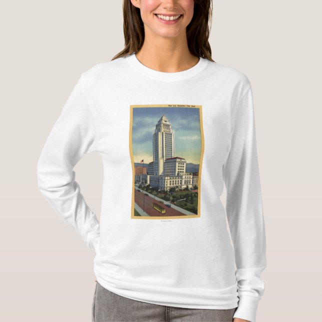Los Angeles, CaliforniaA View of City Hall T-Shirt (Front)