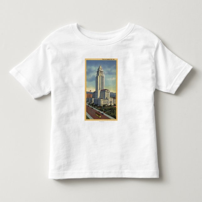 Los Angeles, CaliforniaA View of City Hall Toddler T-shirt (Front)